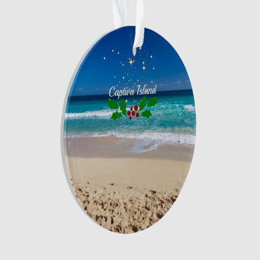 Kerstmis op Captiva Island, Florida Ornament (voorkant)