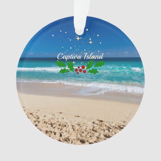 Kerstmis op Captiva Island, Florida Ornament (voorkant)