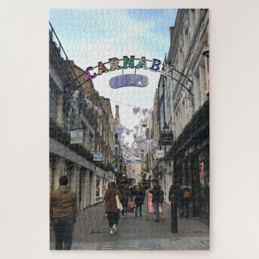 Kerstmis op Carnaby Street, Soho, Londen, Verenigd Legpuzzel (Verticaal)