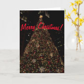 Kerstmis op Daley Plaza Chicago "Vrolijk kerstfees Kaart (Gele Bloem)