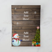 Kerstmis op de boerderij kerstboom vakantie feestdagen kaart (Binnen)