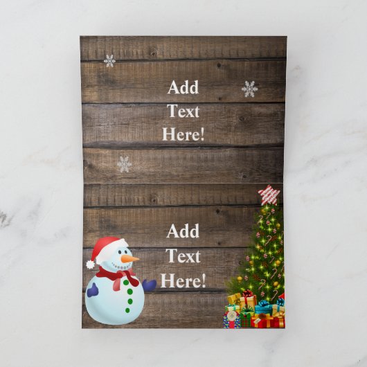 Kerstmis op de boerderij kerstboom vakantie feestdagen kaart (Binnen)