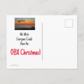 Kerstmis op de buitenste banken briefkaart (Achterkant)