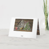 Kerstmis op de Chicken Coop Feestdagen Kaart (Achterkant)