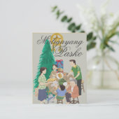 Kerstmis op de Filipijnen Maligayang Pasko Feestdagenkaart (Staand voorkant)