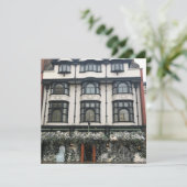 Kerstmis op de King's Road, Chelsea, Londen, Veren Feestdagenkaart (Staand voorkant)