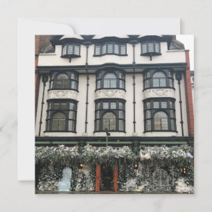 Kerstmis op de King's Road, Chelsea, Londen, Veren Feestdagenkaart