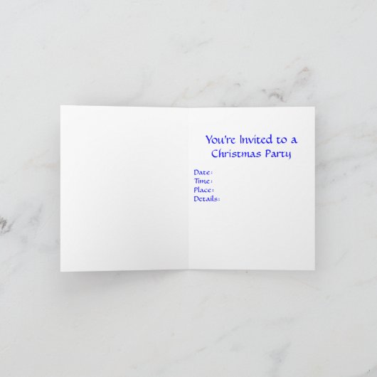 Kerstmis op de kust feestdagen kaart (Binnen)