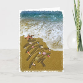 Kerstmis op de kust feestdagen kaart