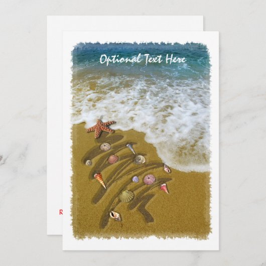 Kerstmis op de kust kaart (Voorkant / Achterkant)