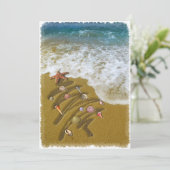 Kerstmis op de kust kaart (Staand voorkant)