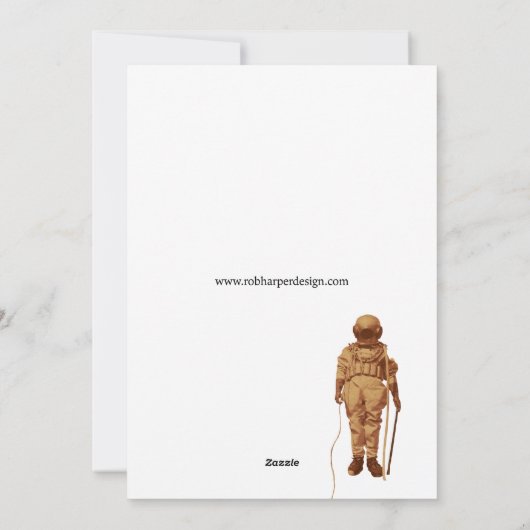 Kerstmis op de maan feestdagenkaart (Achterkant)