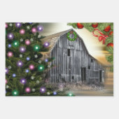 Kerstmis op de muur inpakpapier vel (Voorkant 3)