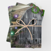 Kerstmis op de muur inpakpapier vel (In situ)