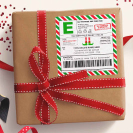 Kerstmis op de Noordpool - adres verzendlabels Vierkante Sticker