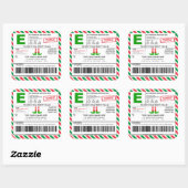 Kerstmis op de Noordpool - adres verzendlabels Vierkante Sticker (Vel)