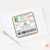 Kerstmis op de Noordpool - adres verzendlabels Vierkante Sticker (Envelop)