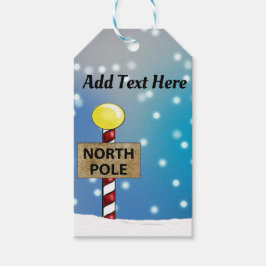 Kerstmis op de Noordpool Cadeaulabel