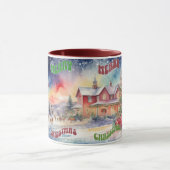 Kerstmis op de Noordpool Gepersonaliseerd Mok (Midden)