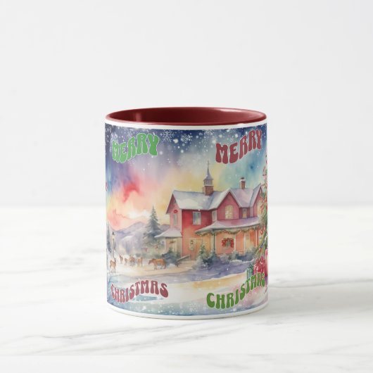 Kerstmis op de Noordpool Gepersonaliseerd Mok (Midden)