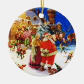 Kerstmis op de Noordpool Keramisch Ornament (Voorkant)