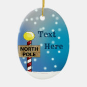 Kerstmis op de Noordpool Keramisch Ornament (Voorkant)