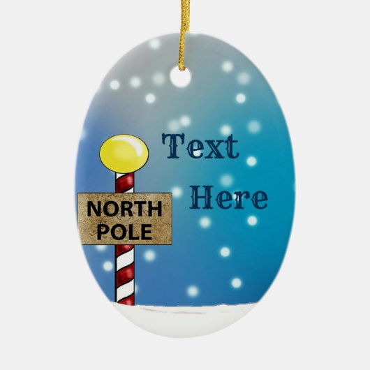Kerstmis op de Noordpool Keramisch Ornament (Voorkant)
