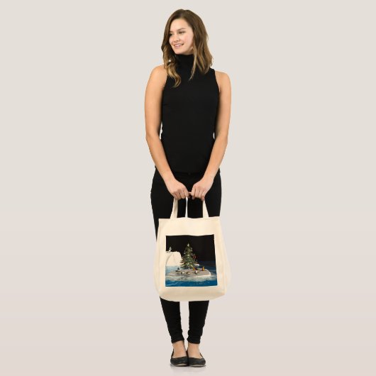 Kerstmis op de Noordpool Tote Bag (Voorkant (model))