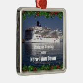 Kerstmis op de Noorse Dageraad Metalen Ornament (Rechts)
