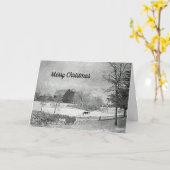 Kerstmis op de oude boerderij kaart (Gele Bloem)