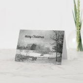 Kerstmis op de oude boerderij kaart (Voorkant)