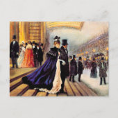 Kerstmis op de Parisiaanse Winterscène Feestdagenkaart (Voorkant)