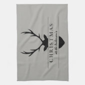 Kerstmis op de... Roestland, bosgebied, vlek Theedoek (Verticaal)