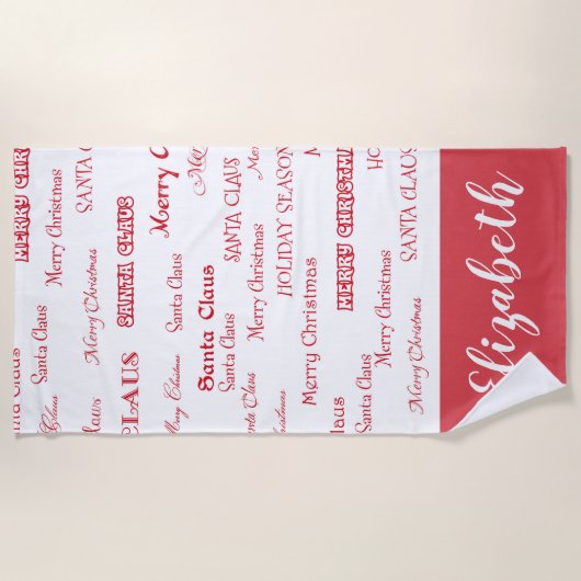 Kerstmis op de strandlaken (Voorkant)