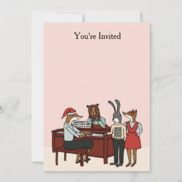 Kerstmis op de uitnodiging van Piano