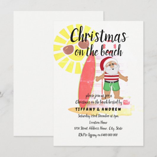 Kerstmis op de wedstrijd voor de kerstman kaart (Voorkant / Achterkant)