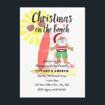 Kerstmis op de wedstrijd voor de kerstman kaart<br><div class="desc">Kerstmis op de kerstkerstfeestdag van Beach</div>