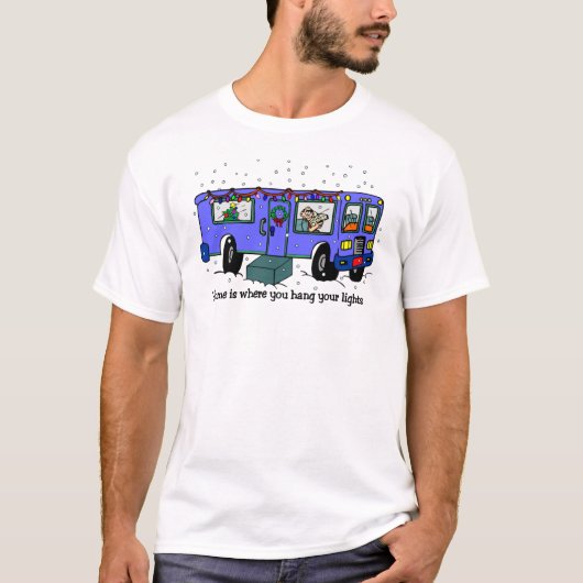Kerstmis op de weg t-shirt (Voorkant)