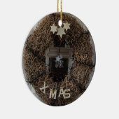 Kerstmis op deurversiering keramisch ornament (Rechts)