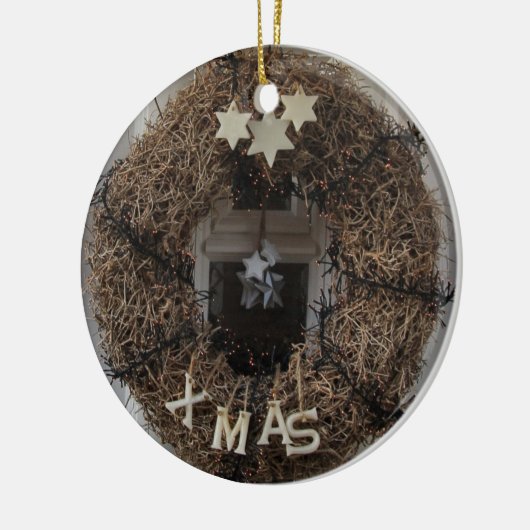 Kerstmis op deurversiering keramisch ornament (Links)