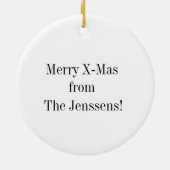 Kerstmis op deurversiering keramisch ornament (Achterkant)