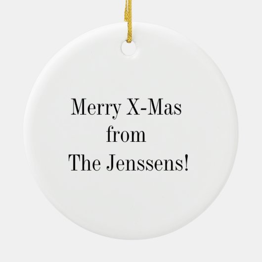 Kerstmis op deurversiering keramisch ornament (Achterkant)