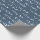 Kerstmis op EARTh tekst op sterren Cadeaupapier (Hoek)