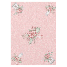 Kerstmis op een roze achtergrond tafelkleed