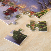 Kerstmis op een sneeuwnacht legpuzzel (Zijkant)
