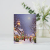 Kerstmis op een zonnige blanco groet briefkaart (Staand voorkant)