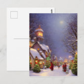 Kerstmis op een zonnige blanco groet briefkaart (Voorkant / Achterkant)