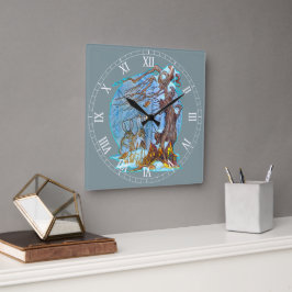 Kerstmis op Elf Hall Acrylic Wall klok
