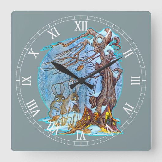 Kerstmis op Elf Hall Acrylic Wall klok (Voorkant)