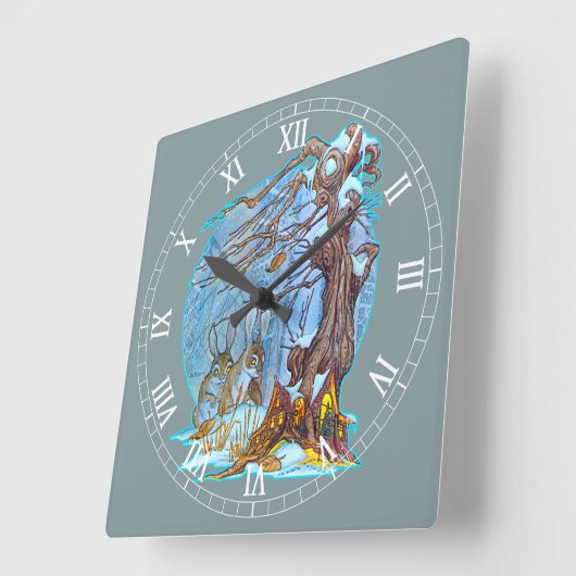 Kerstmis op Elf Hall Acrylic Wall klok (Hoek)